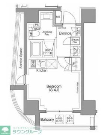 ザ・パークハビオSOHO南青山の物件間取画像